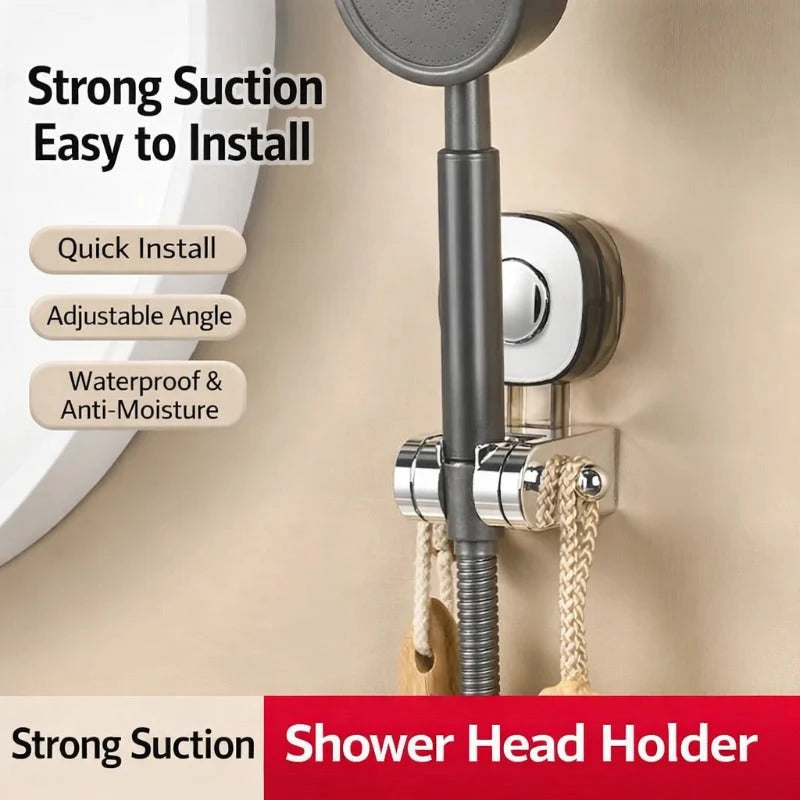 Suction Mount Adjustable Shower Head Holder Product Image 02