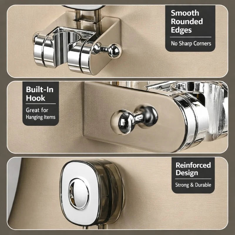 Suction Mount Adjustable Shower Head Holder Product Image 06