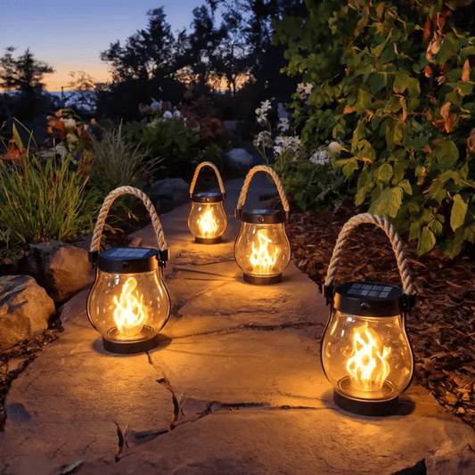 Sunlit Flame Effect Outdoor Lantern Product Image 01