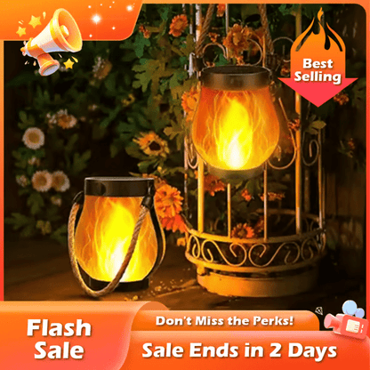 Sunlit Flame Effect Outdoor Lantern Product Image 02