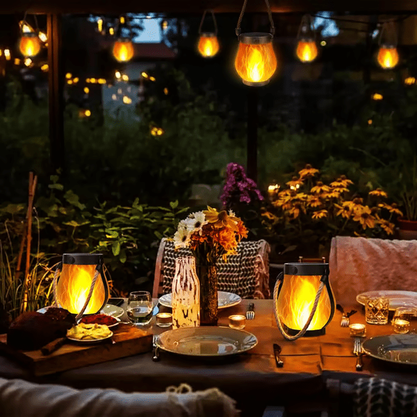 Sunlit Flame Effect Outdoor Lantern Product Image 07
