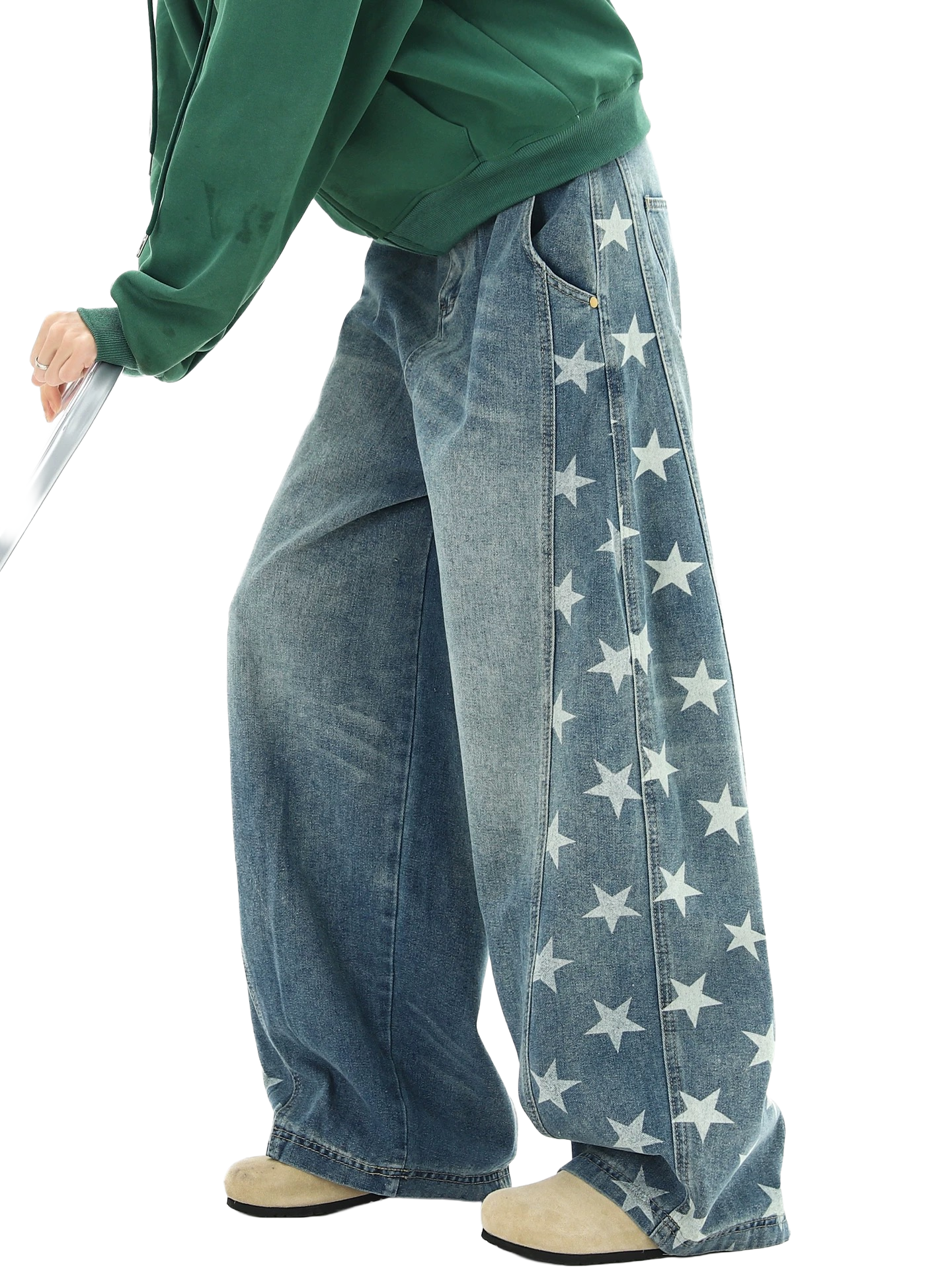 Sway Panel Wide Leg Lightweight Denim Jeans Product Image 04