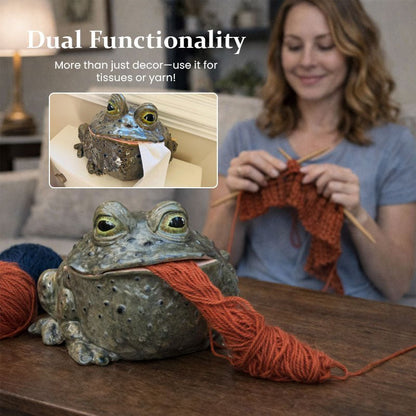 Tabletop Toad Tissue Dispenser Resin Holder Product Image 02