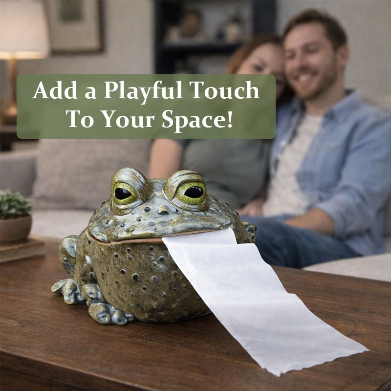 Tabletop Toad Tissue Dispenser Resin Holder Product Image 03