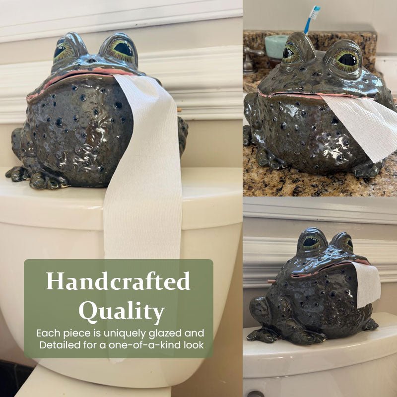 Tabletop Toad Tissue Dispenser Resin Holder Product Image 06