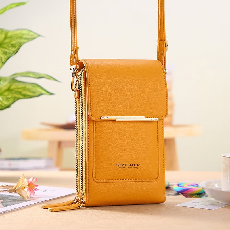 Talia Phone Crossbody Pouch Pu Leather Zipper Wallet Product Image 03