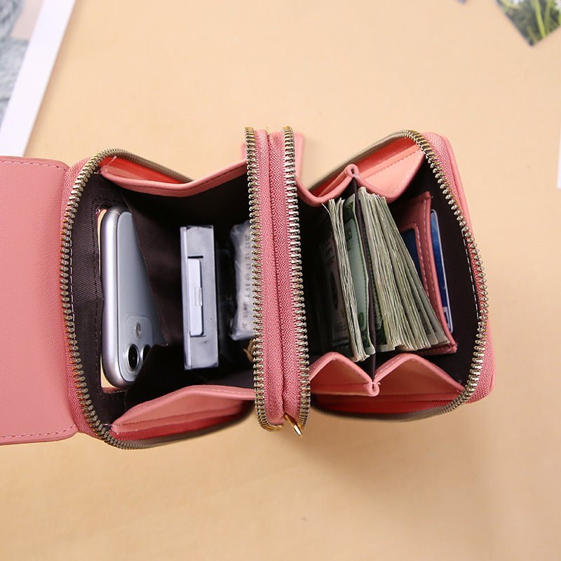 Talia Phone Crossbody Pouch Pu Leather Zipper Wallet Product Image 06