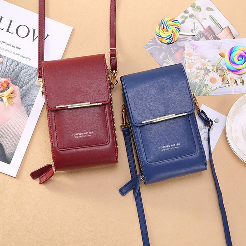 Talia Phone Crossbody Pouch Pu Leather Zipper Wallet Product Image 09