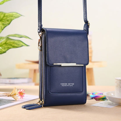 Talia Phone Crossbody Pouch Pu Leather Zipper Wallet Product Image 12