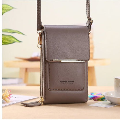 Talia Phone Crossbody Pouch Pu Leather Zipper Wallet Product Image 14