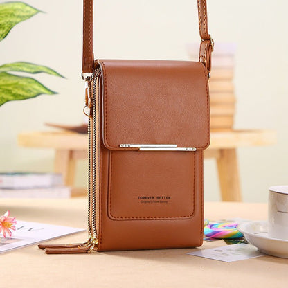 Talia Phone Crossbody Pouch Pu Leather Zipper Wallet Product Image 17