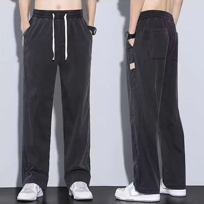 Terra Wide Leg Tencel Elastic Waist Pants Product Image 03