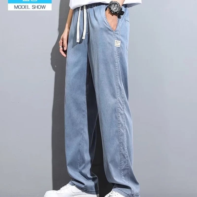 Terra Wide Leg Tencel Elastic Waist Pants Product Image 04