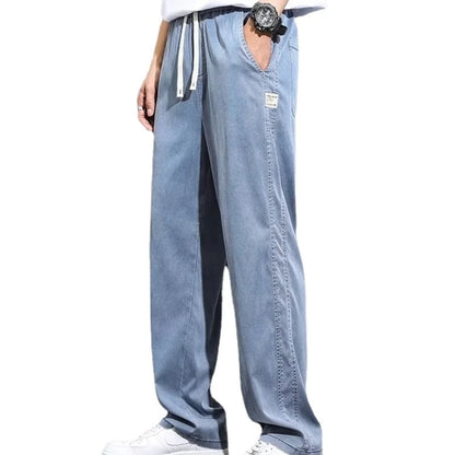 Terra Wide Leg Tencel Elastic Waist Pants Product Image 05