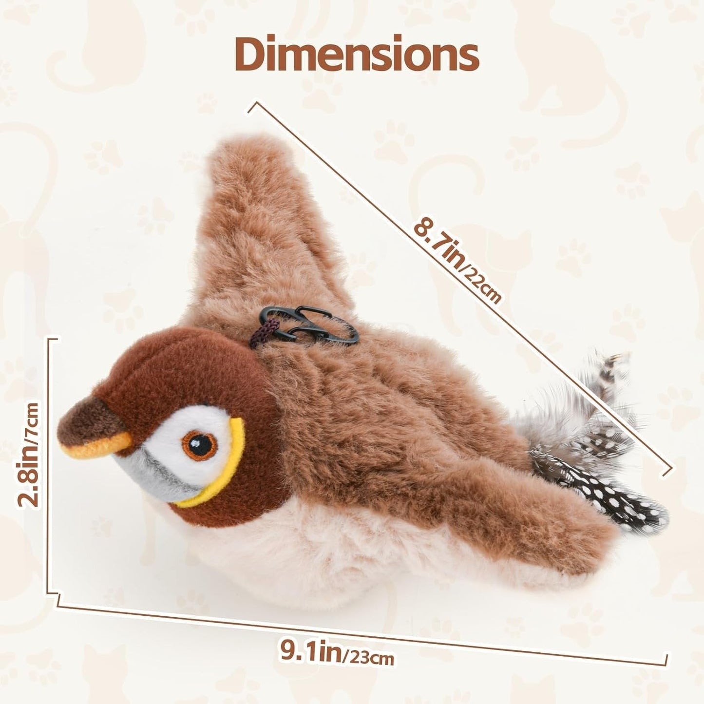 Twitchwing Interactive Cat Bird Toy Product Image 07