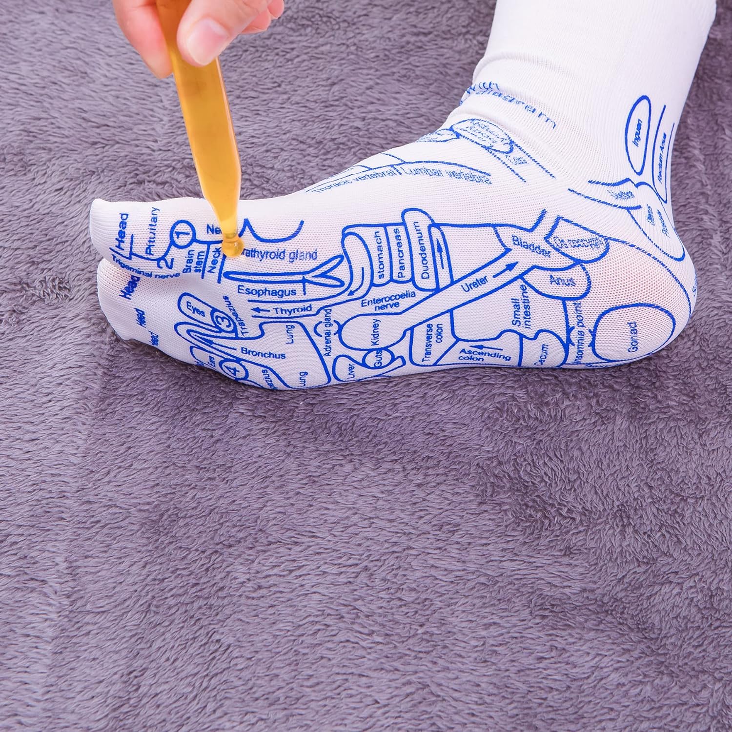 Vivid Reflexology Pressure Map Socks Product Image 06
