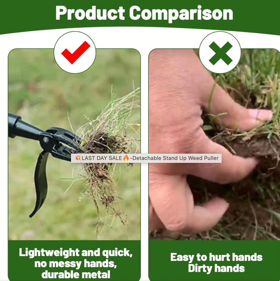 Weedease Stand Up Four Claw Weed Puller Product Image 06