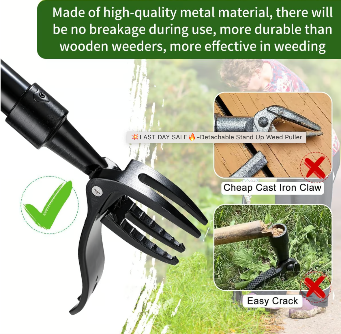 Weedease Stand Up Four Claw Weed Puller Product Image 08