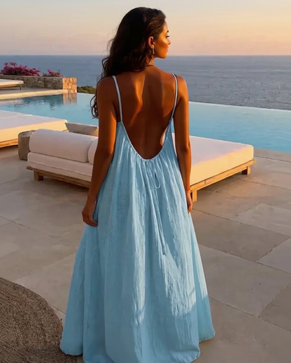 Willow Backless Cotton Summer Dress Product Image 06