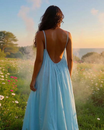 Willow Backless Cotton Summer Dress Product Image 08