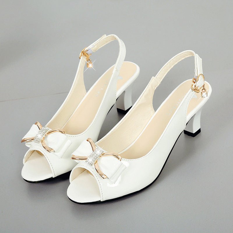 Willow Bow Peep Toe Slingback Sandals Product Image 01