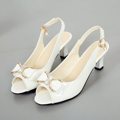 Willow Bow Peep Toe Slingback Sandals Product Image 01