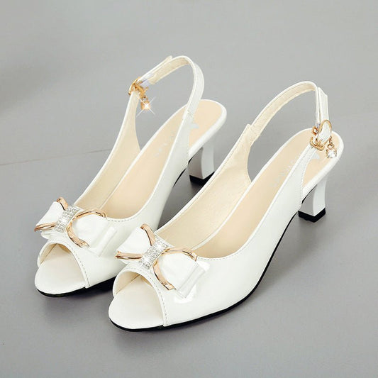 Willow Bow Peep Toe Slingback Sandals Product Image 01