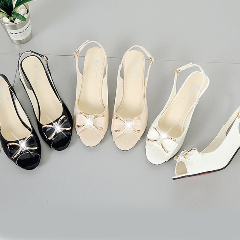Willow Bow Peep Toe Slingback Sandals Product Image 09