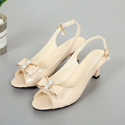 Willow Bow Peep Toe Slingback Sandals Product Image 10
