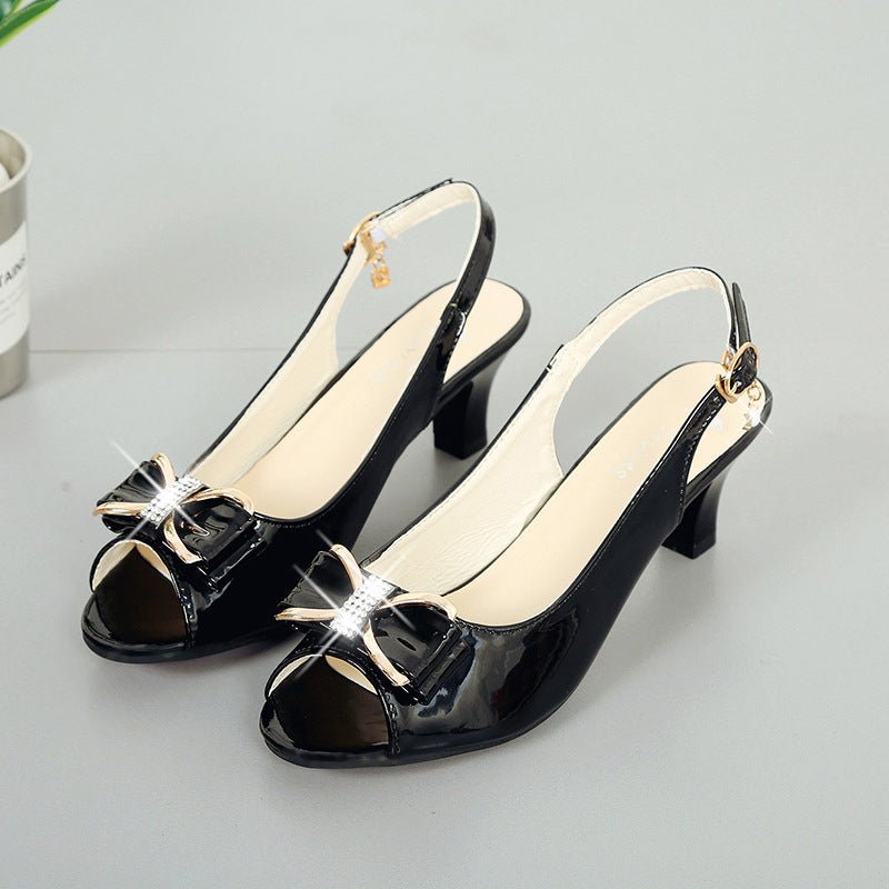Willow Bow Peep Toe Slingback Sandals Product Image 11