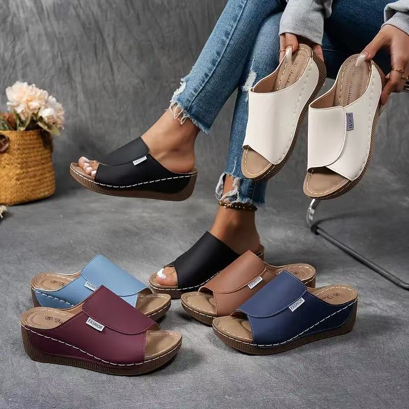 Willow Lightweight Wedge Slide Sandals Product Image 03