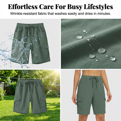 Willow Quick Dry Womens Cargo Shorts Product Image 06
