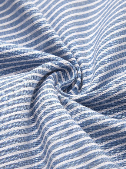 Willow Stripe Midi Dress Three Quarter Sleeve Product Image 04
