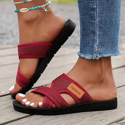Willow Wide Fit Open Toe Flat Sandals Product Image 04