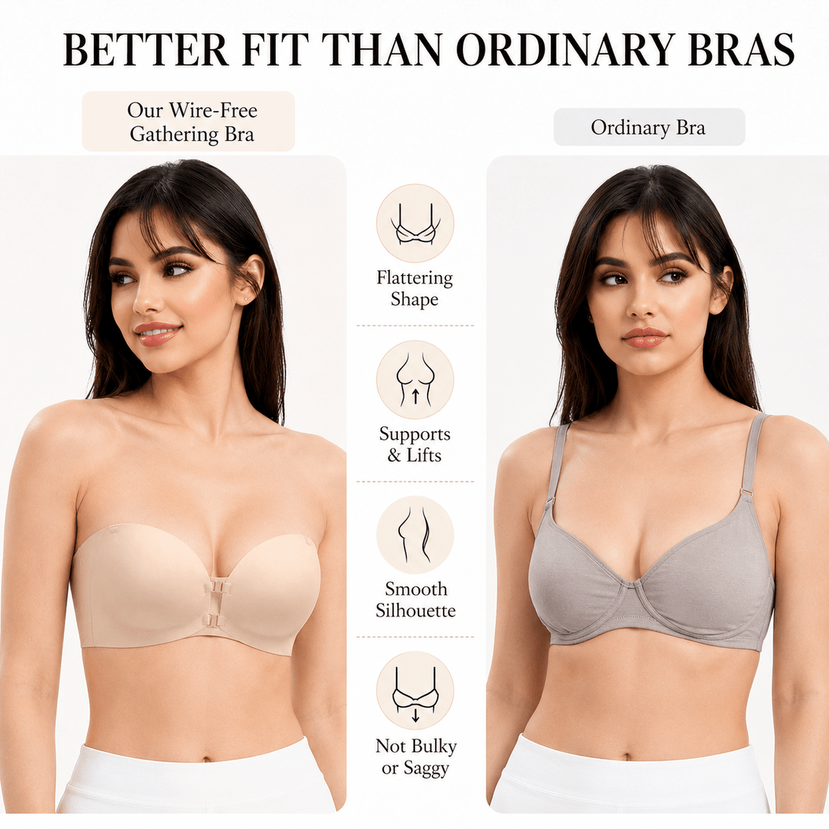 Wire Free Removable Strap Bra Product Image 04