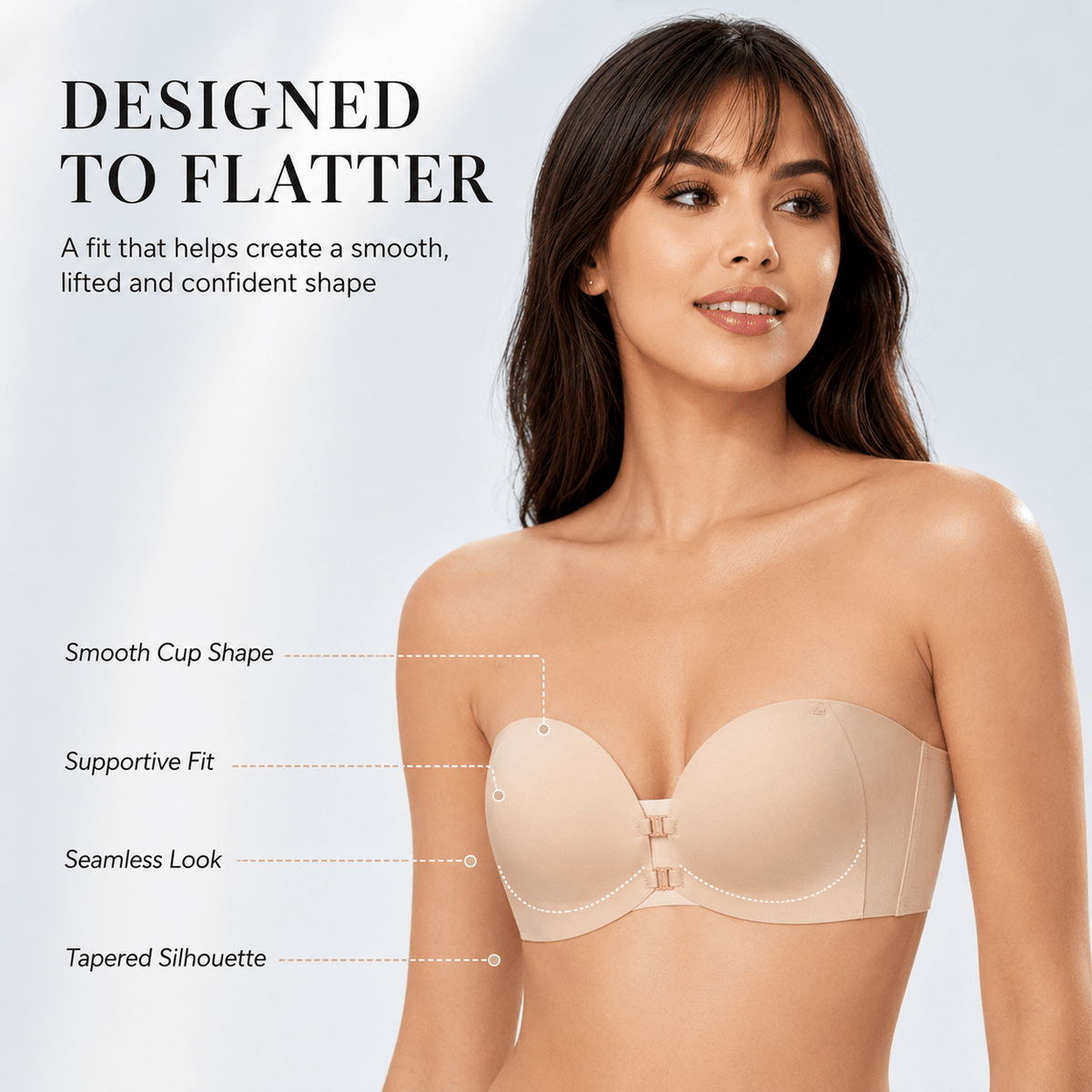 Wire Free Removable Strap Bra Product Image 05