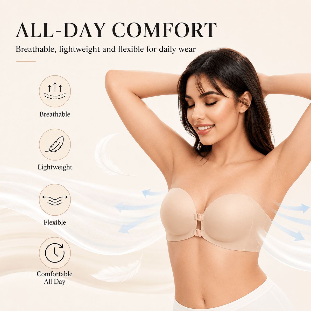 Wire Free Removable Strap Bra Product Image 08