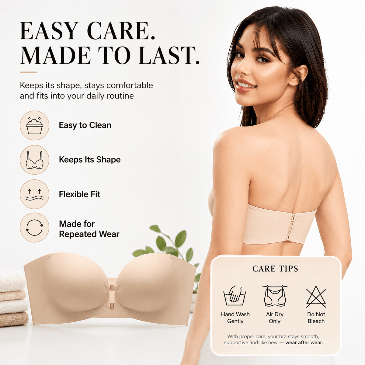Wire Free Removable Strap Bra Product Image 09