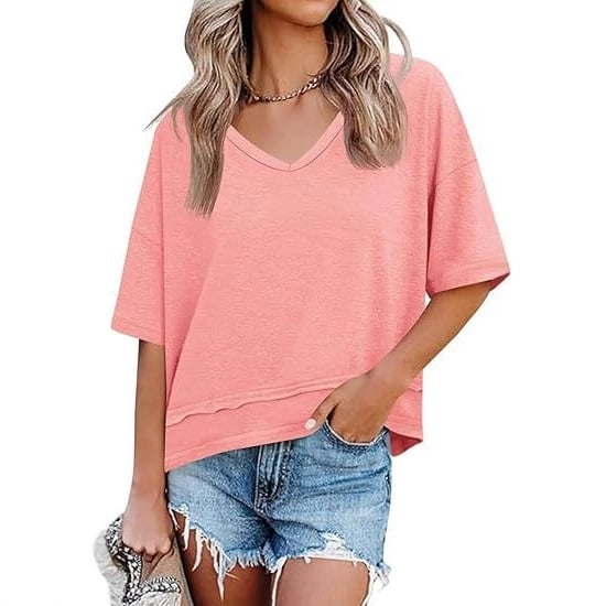 Womens Lightweight V Neck Top Product Image 06