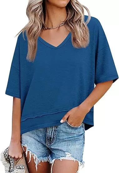 Womens Lightweight V Neck Top Product Image 07