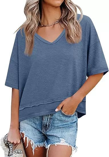 Womens Lightweight V Neck Top Product Image 08