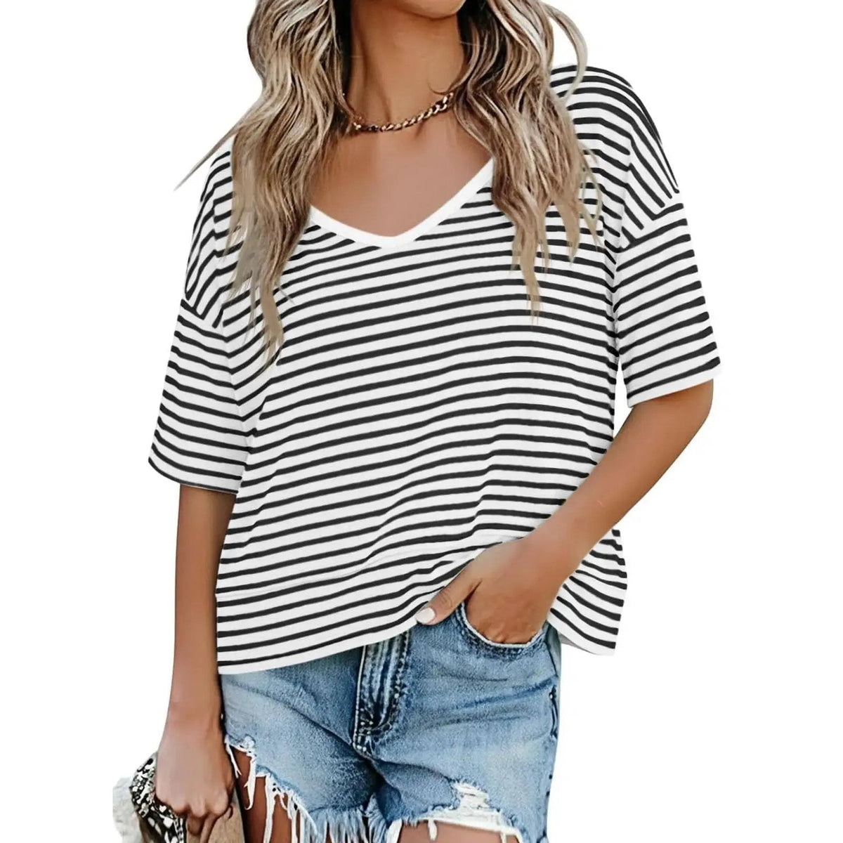 Womens Lightweight V Neck Top Product Image 11