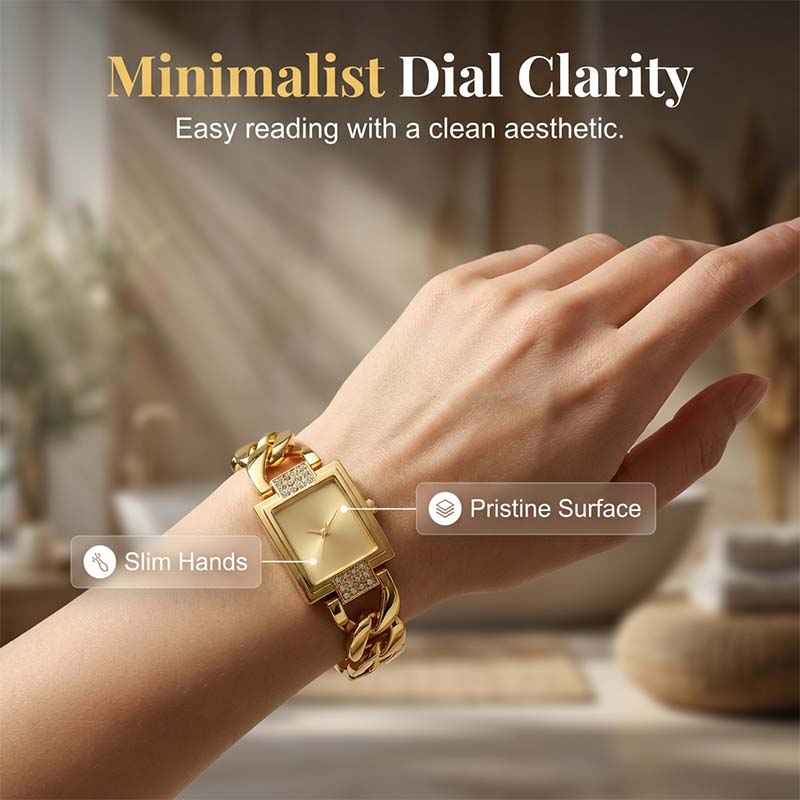 Womens Square Face Quartz Bracelet Watch Product Image 04