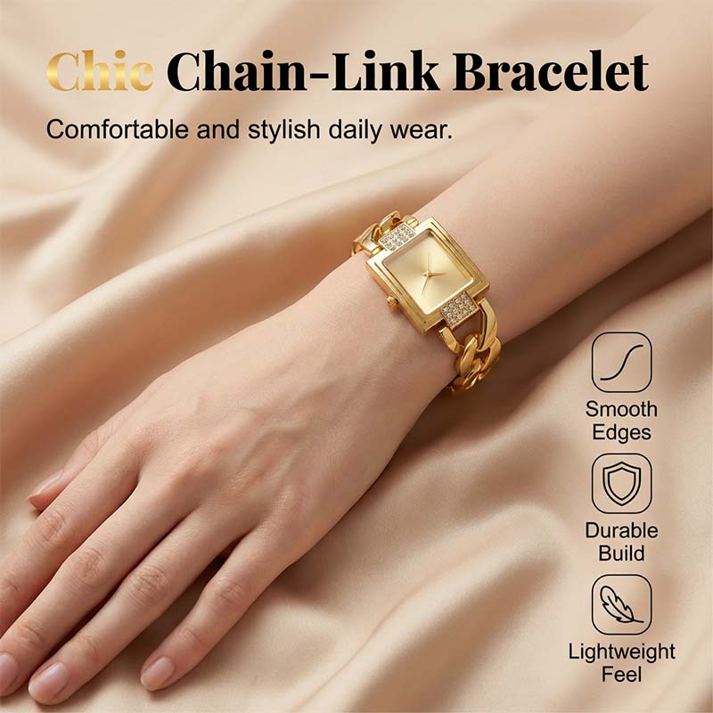 Womens Square Face Quartz Bracelet Watch Product Image 06