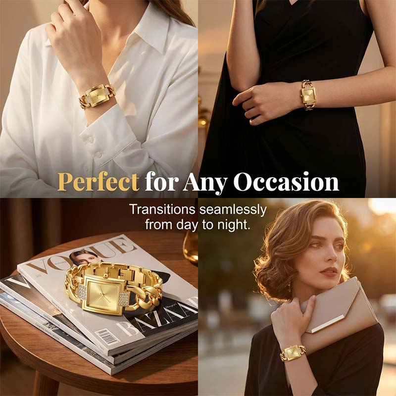 Womens Square Face Quartz Bracelet Watch Product Image 08