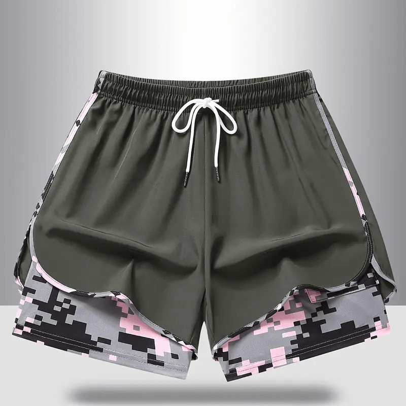 Workout Layered Womens Shorts Pockets Product Image 11