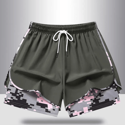 Workout Layered Womens Shorts Pockets Product Image 11