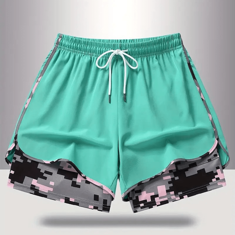 Workout Layered Womens Shorts Pockets Product Image 12