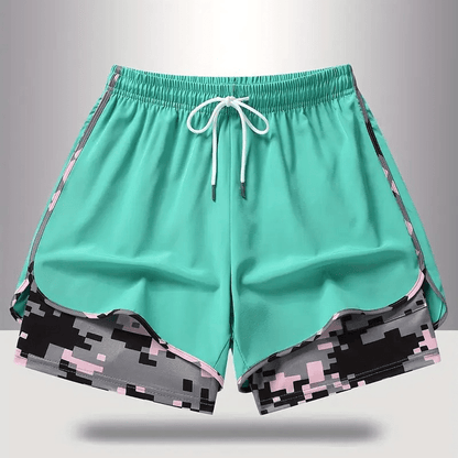 Workout Layered Womens Shorts Pockets Product Image 12