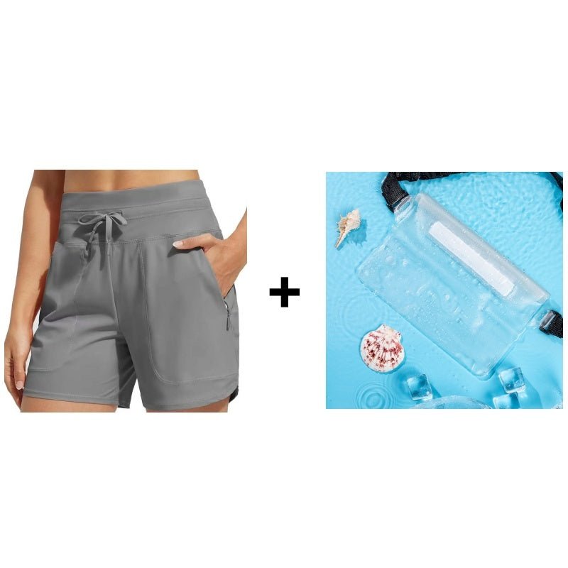 Workout Swim Shorts Upf 50 Zip Pockets Product Image 14